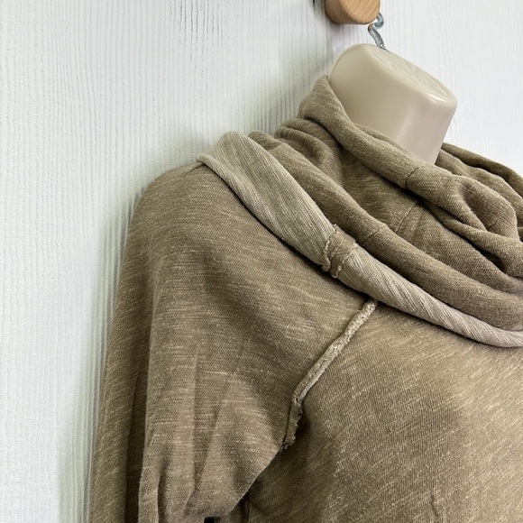 Free People Beach - Cocoon Green Cowl Neck Pullover Long Sleeve Sweater SZ XS/SM - Picture 5 of 13